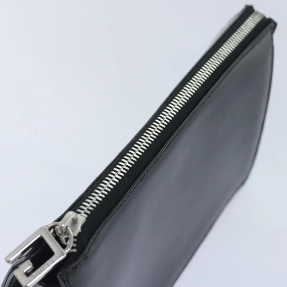 GUCCI Pouch Leather Black Silver Auth yk15398 - Picture 13 of 16